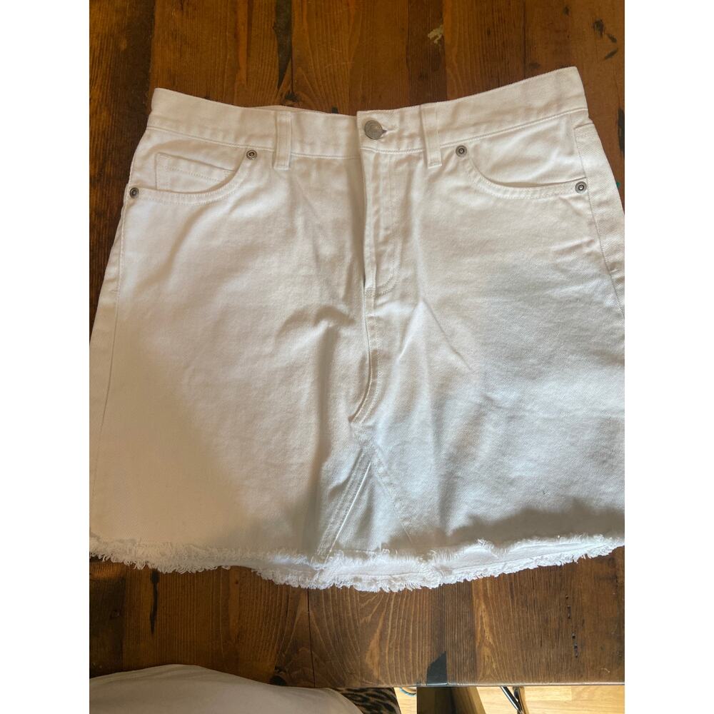 Southern Tide White Denim Mini Skirt Sz 28